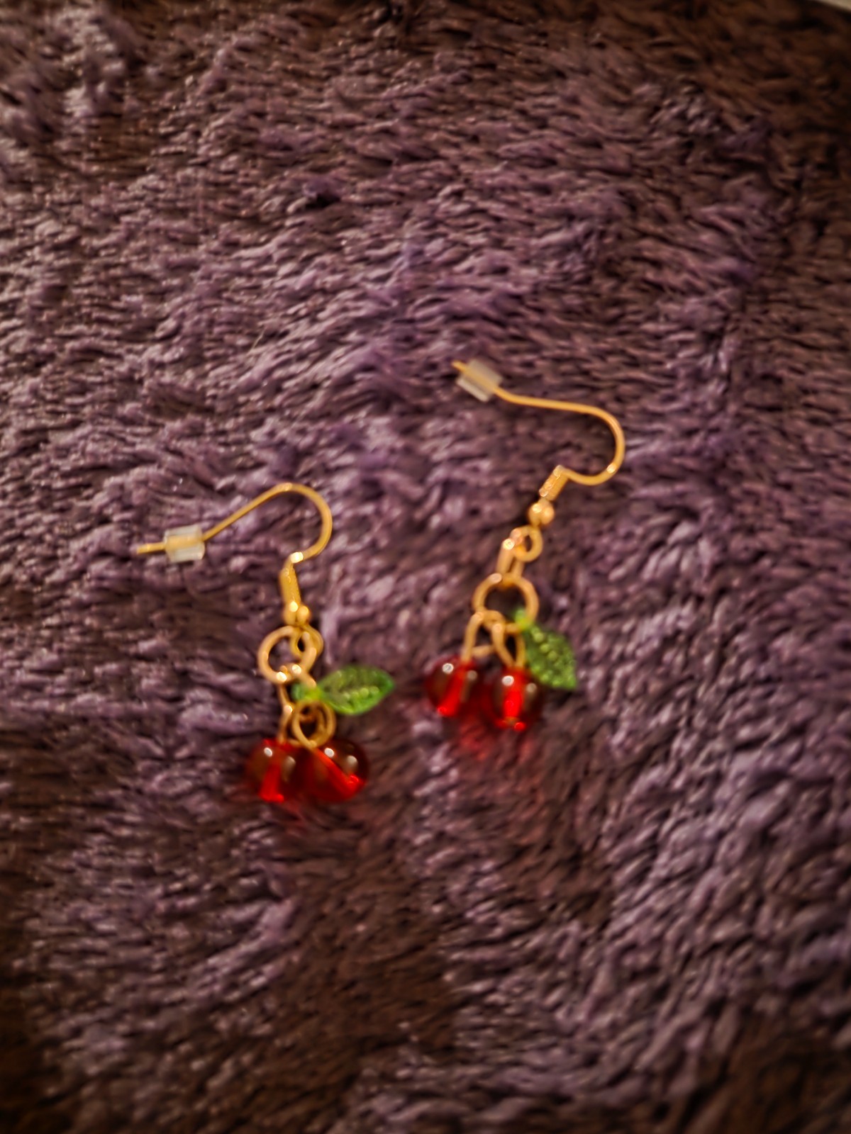 handmade beaded dangle earrings