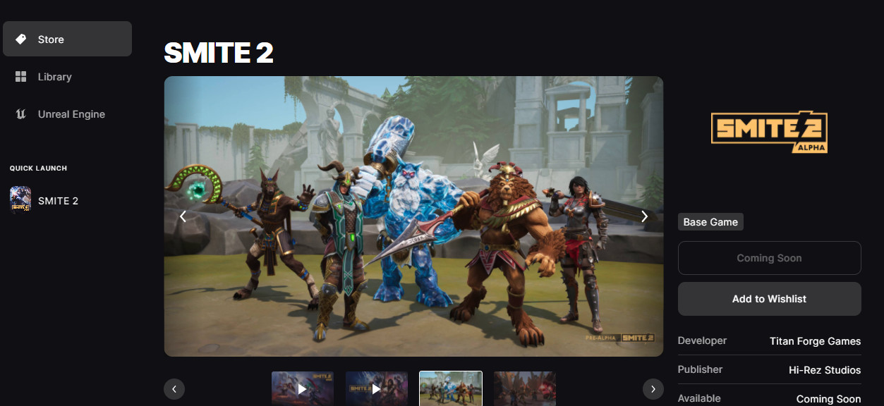 Smite 2 Alpha Keys (EPIC GAMES) (PC)