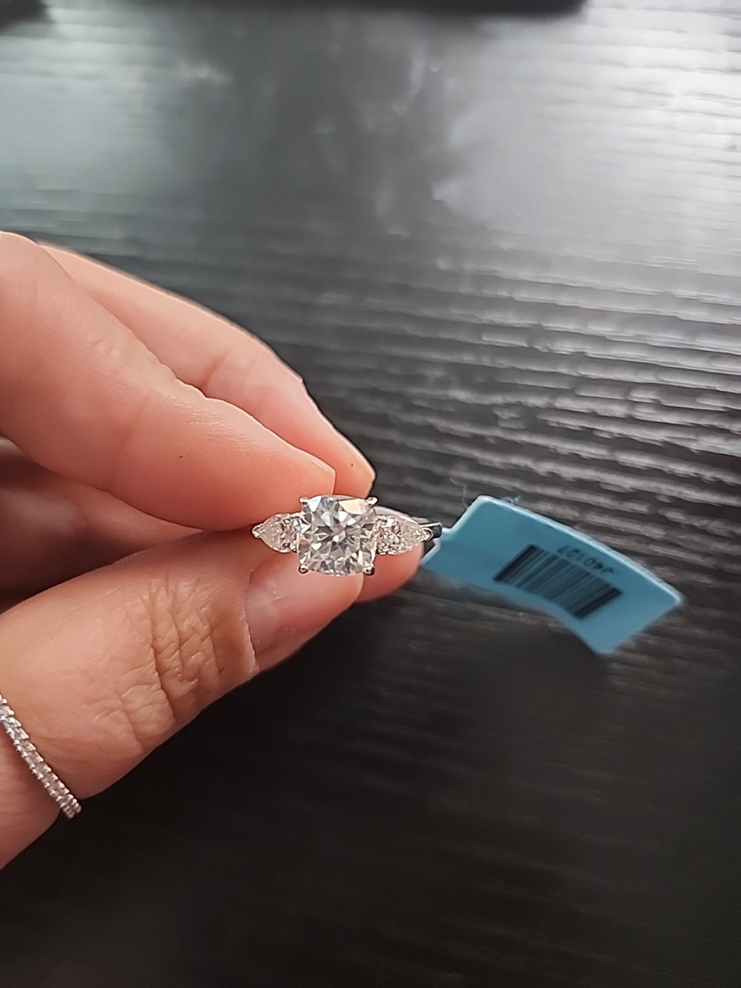 3.78CTW VVSD Moissinite SZ 9 Womens Ring NWT Ss925M