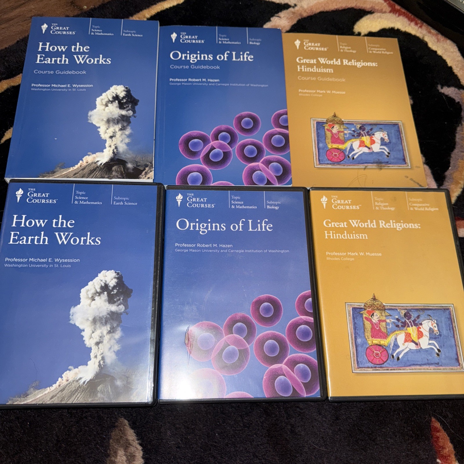 Great Courses Lot Of 3 Hinduism, Origins Of Life And How The Earth Works
