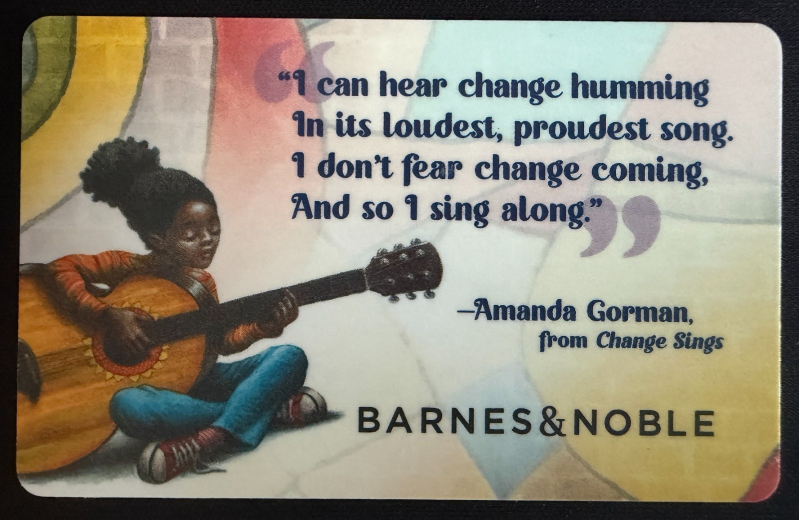 Barnes & Noble Amanda Gorman Quote Gift Card Collectible (No Value, $0)