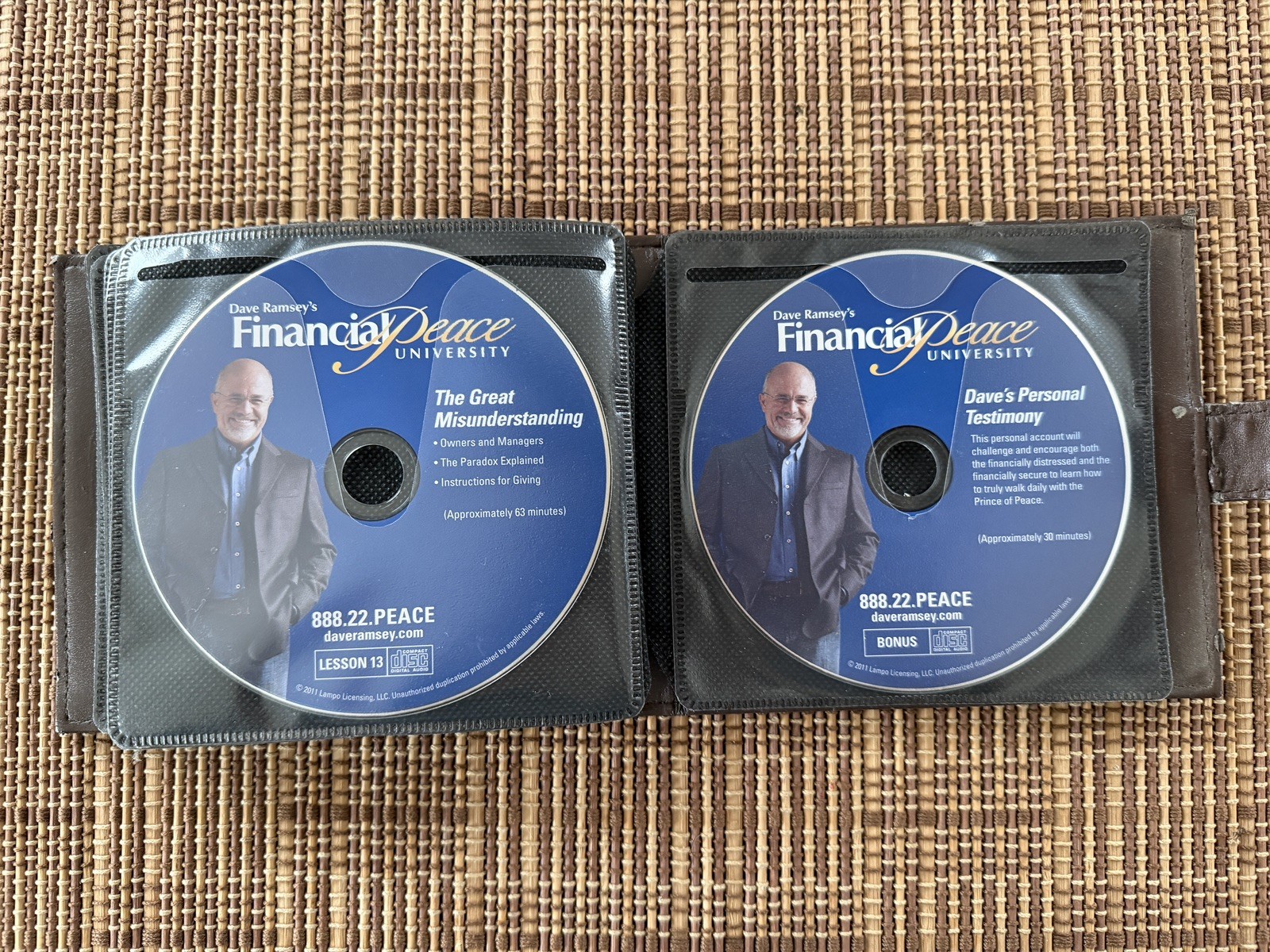Dave Ramsey Financial Peace University 2011 13 Lesson Set + 2 Bonus - 16 CDs