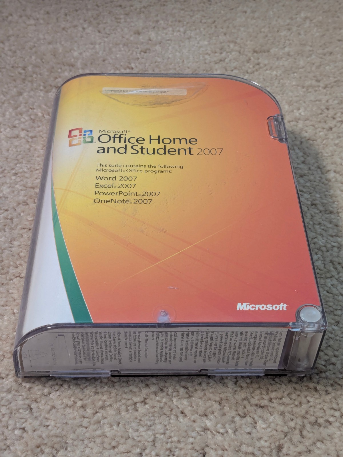 Microsoft MS Office Home and Student 2007 Word Excel PowerPoint OneNote W/ Key