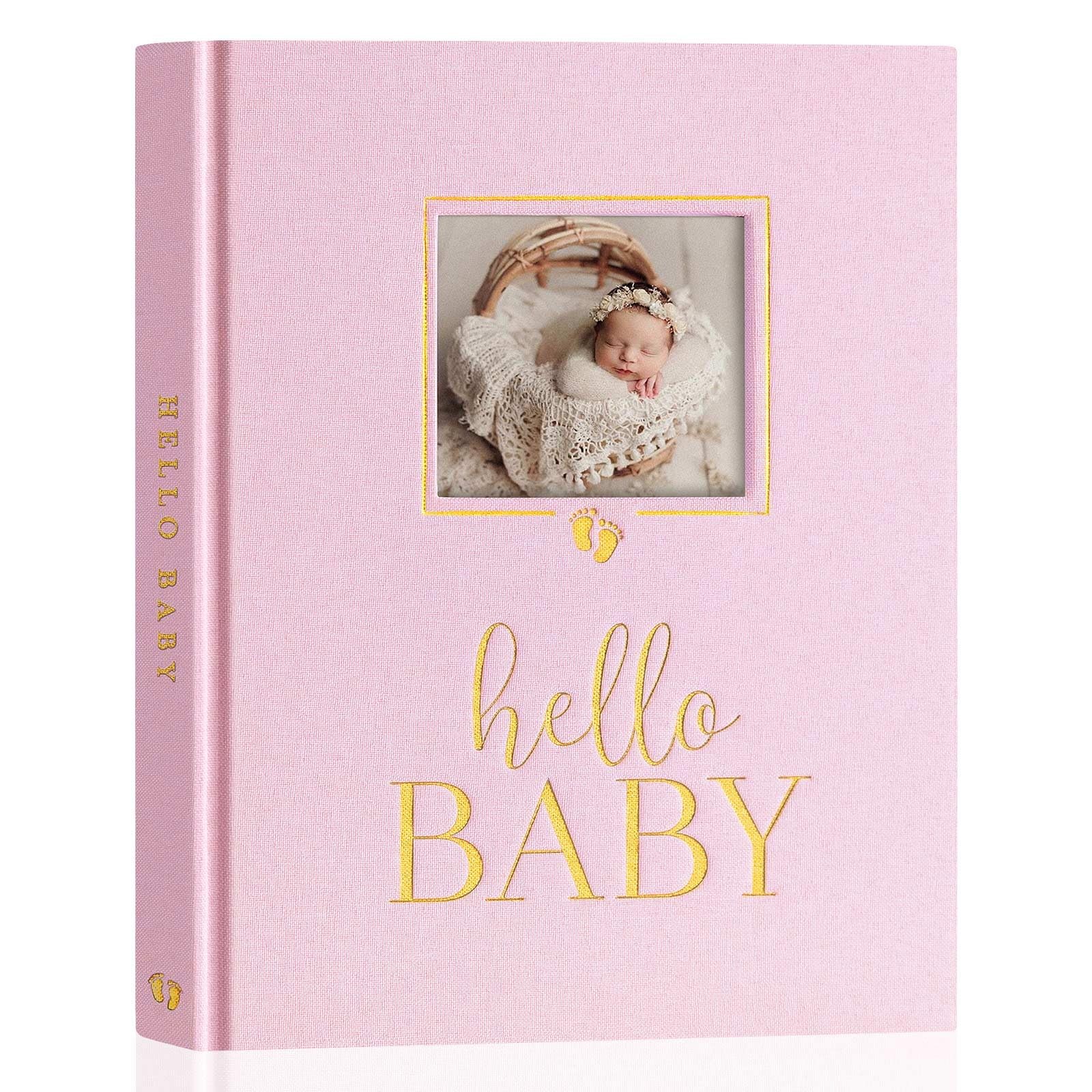 Newborn Baby Memory Book, Baby First 5 Year Keepsake Gift with DIY Window, Li...