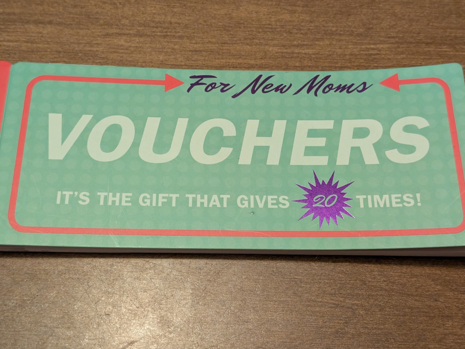 New Set of 20 vouchers for the new mom gift maternity pregnancy from me to you