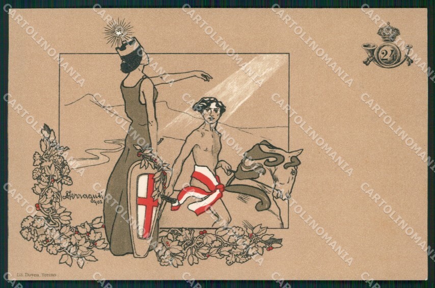 Military XXIV Cavalleggeri Vicenza Anniversary Foundation Postcard XF2720