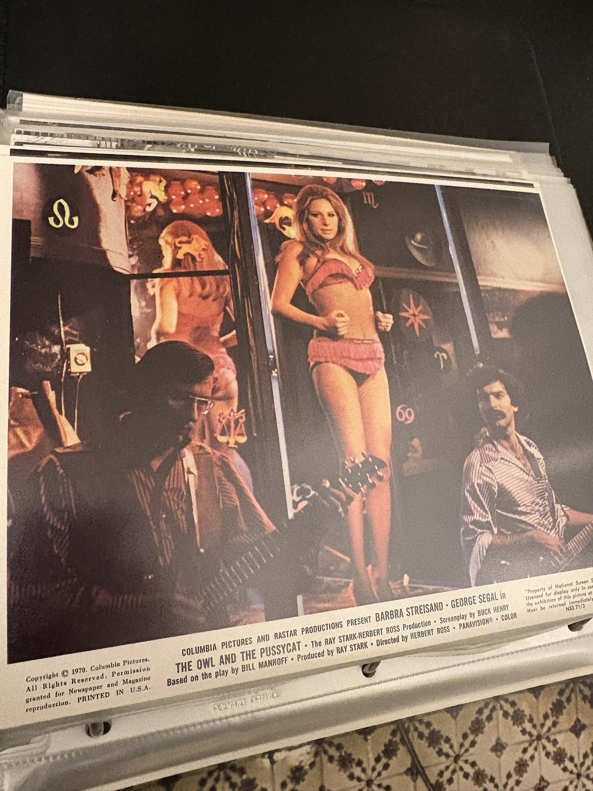 Vintage Barbra Streisand George Segal Owl and the Pussycat Movie Still Pink Outf