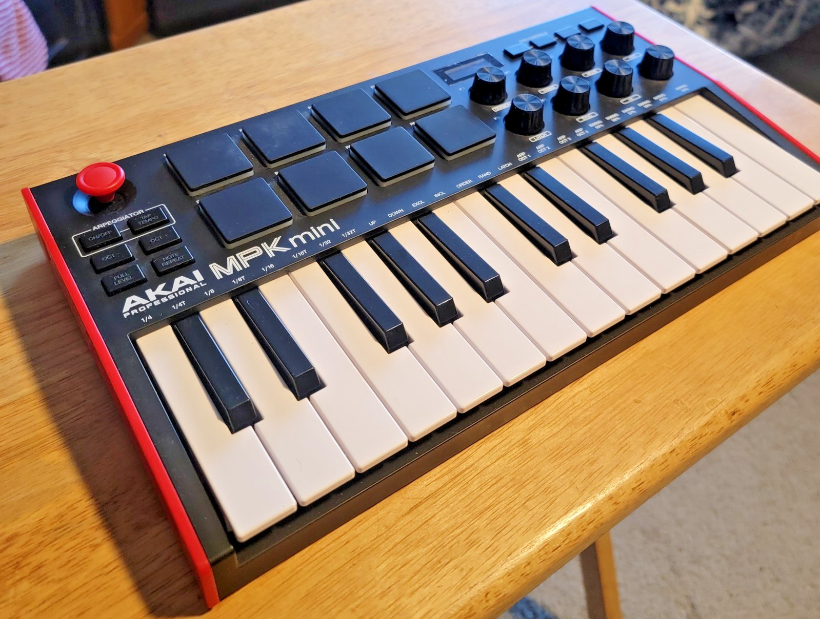 Akai MPK Mk3 Mini MIDI Music Production Drum Pad Keyboard Controller Red
