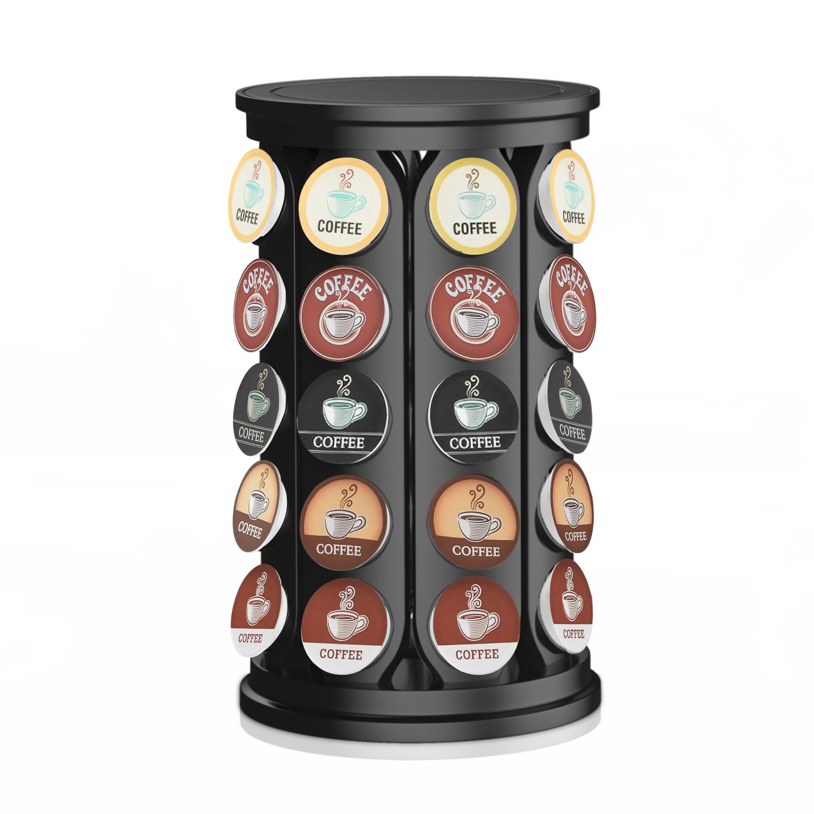 CEHNCEH K Cup Holder Coffee Pod Carousel Organizer, Compatible with 40 Keurig...