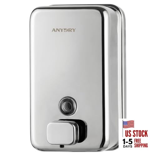 Commercial Wall Mounted Soap Dispenser 37oz 1100ml Large Capacity Polished