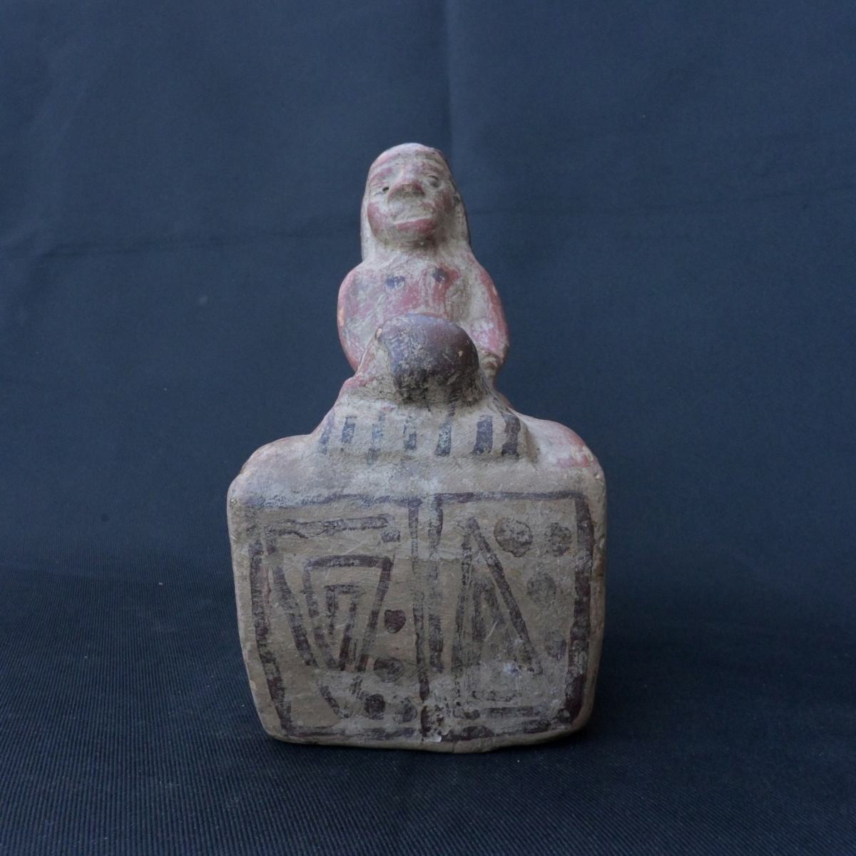 Pre-Columbian Moche Erotic Ceramic Bottle Artifact