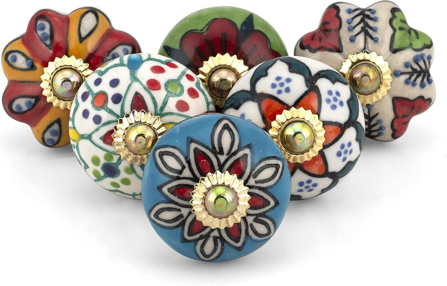 Ceramic Cabinet Knobs – Boho Kitchen Knobs and Pulls for Cabinets, Drawers, Dres