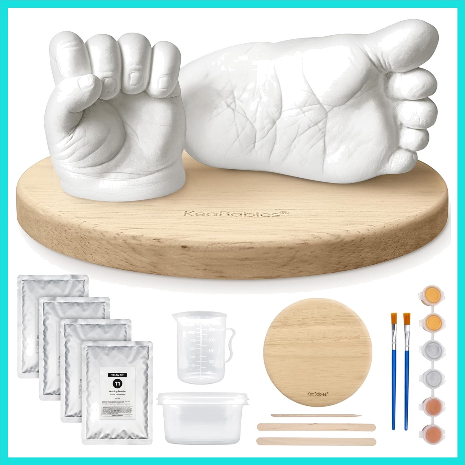 Baby Casting Kit Hands and Feet Mold - 3D Newborn Hand Casting Kit & Stylish ...