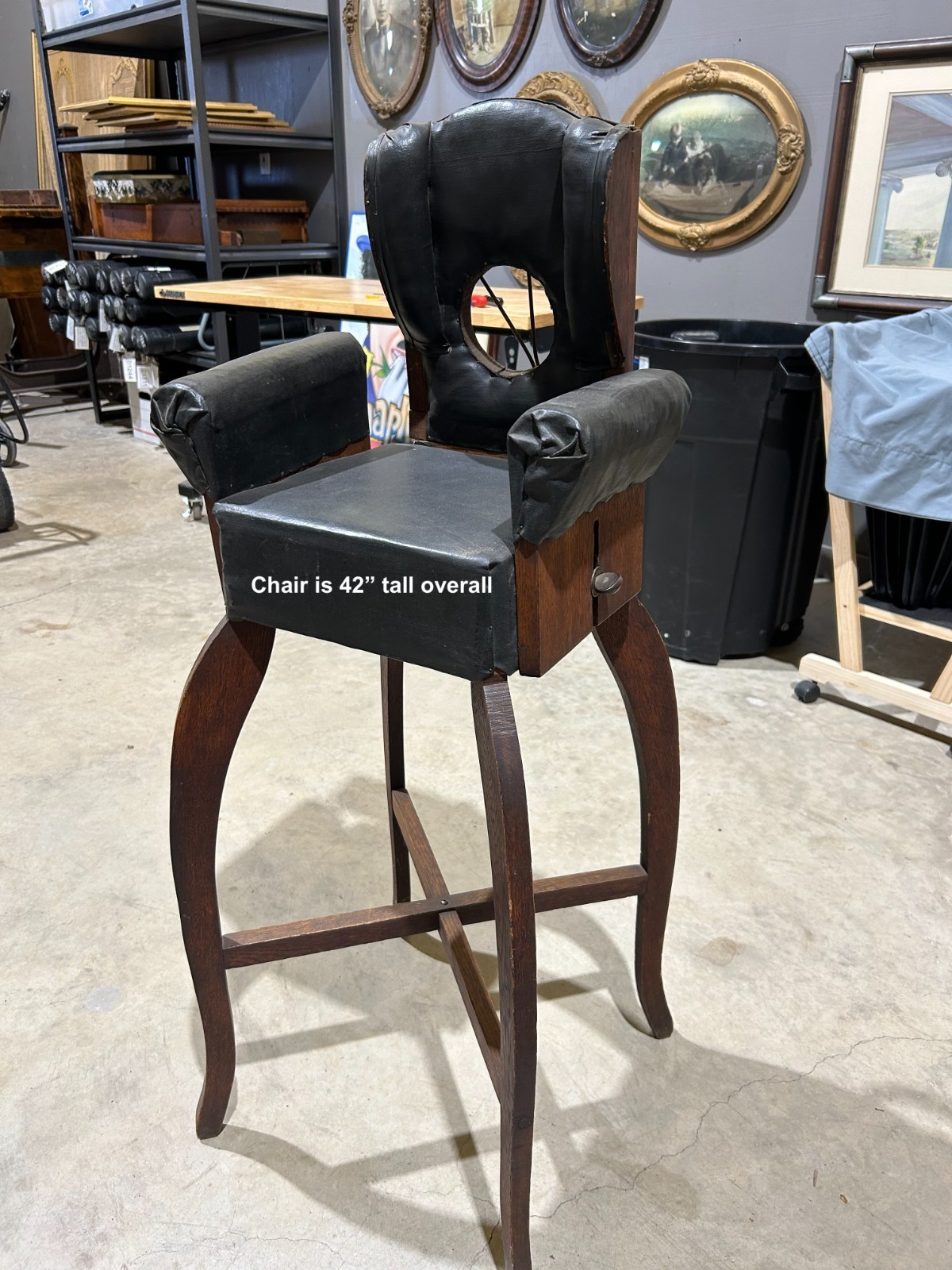Antique photographer's posing chair for children