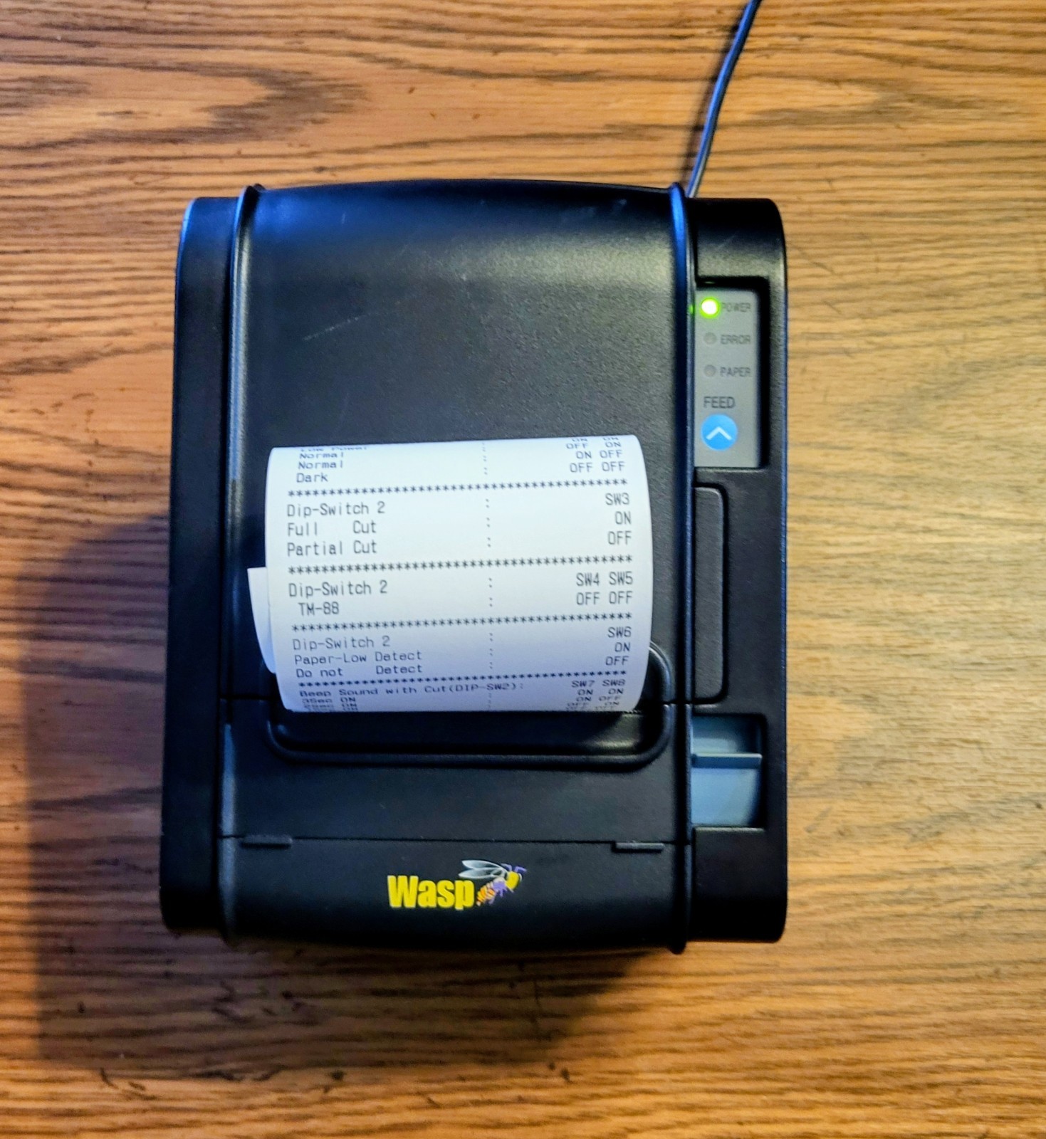 WASP TECHNOLOGIES RP300H THERMAL RECEIPT PRINTER W/PHIHONG SWITCHING POWERSUPPLY