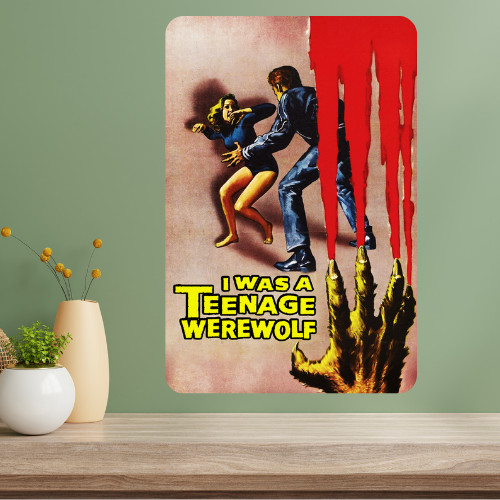 I Was a Teenage Werewolf Classic Movie Metal Poster Sign