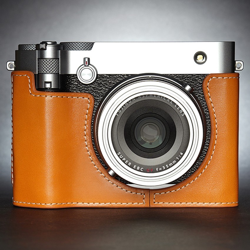 For Fujifilm GFX100RF Handmade Leather Camera Half Cover Case Protective Base