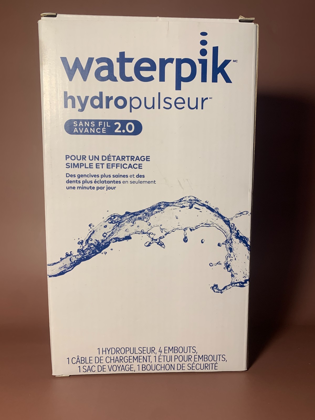 WATERPIK Hydropulseur Cordless Advanced 2.0 Water Flosser White * NIB