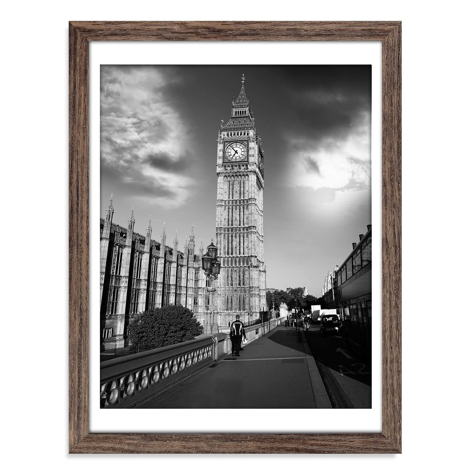 12x16 Frames Rustic Walnut Picture Frames to Display 11x14 Pictures with Mats...