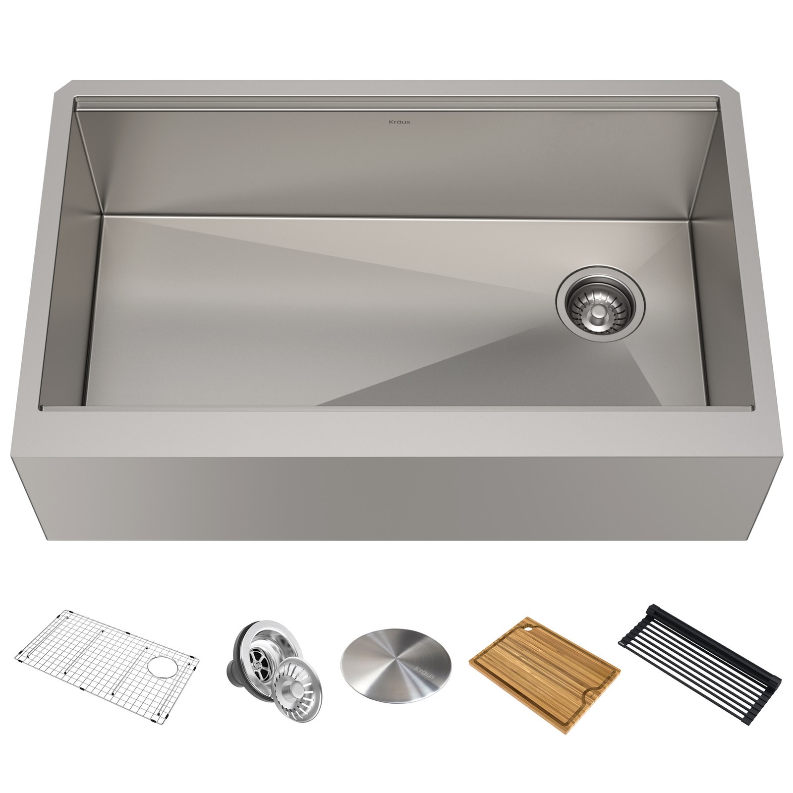 Kraus KWF410-33 Kore 32-7/8" Farmhouse Single Basin Stainless