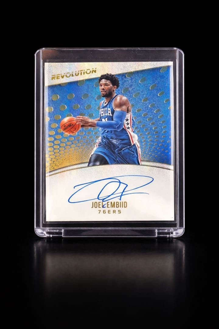 Joel Embiid 2017-18 Panini Revolution Auto NBA Philly 76ers Signed Card