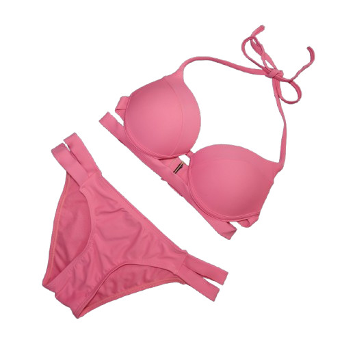 Coral Tropics by Apollo Swimwear Pink Summer Fun Push Up Bikini 2 Piece XS