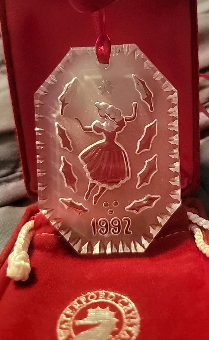 WATERFORD 1992 Nine Ladies Dancing Crystal Ornament Twelve 12 Days Of Christmas 