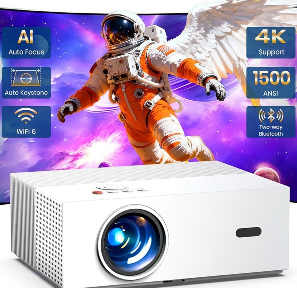 Outdoor Projector Compatible with iOS/Android/Tv Stick