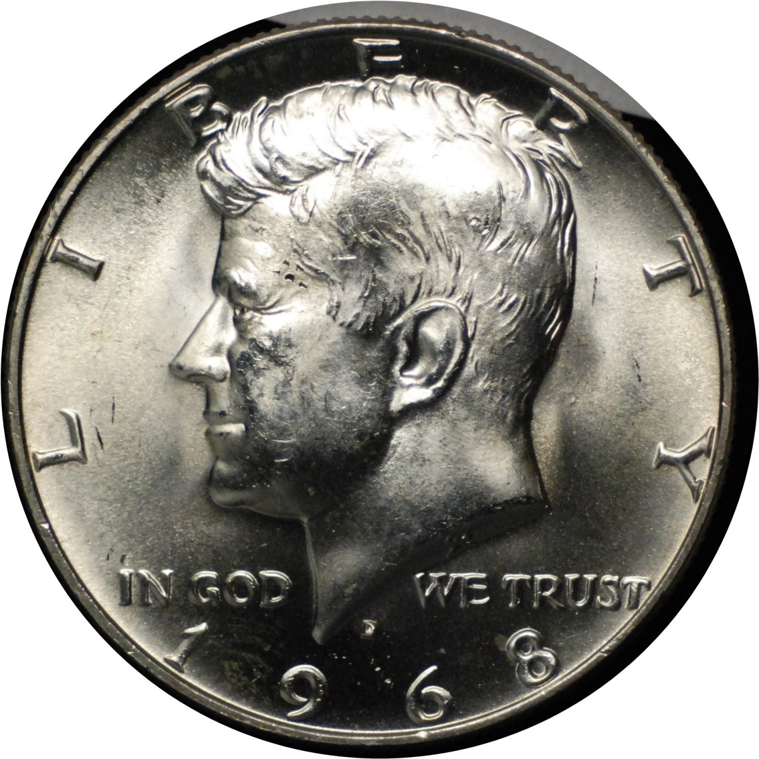 1968-D Silver  Kennedy Half Dollar -  Near Gem BU #151