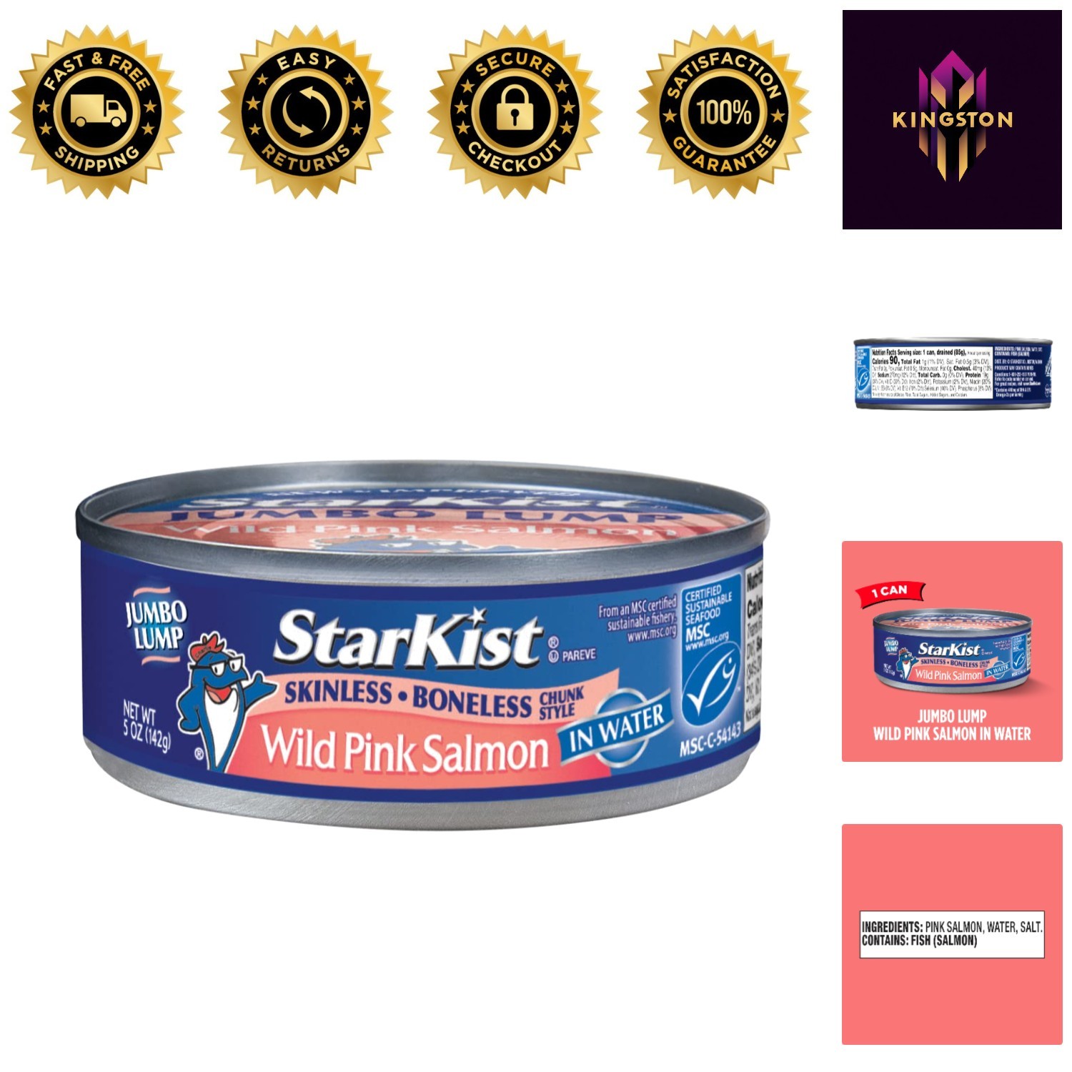 Wild Pink Salmon - 5 oz Can - Versatile & Nutritious Protein Option