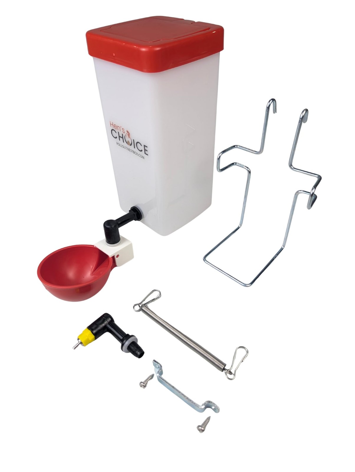 ™ 1L (32 oz) Drinker W/Cup, Nipple, & Wire Bracket for Poultry & Small Animal...