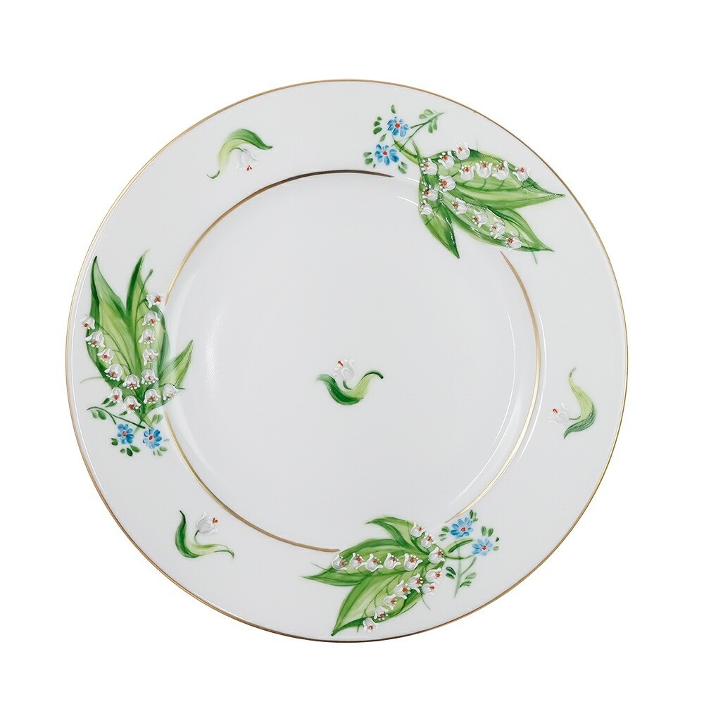 Laure Selignac Muguet du Bonheur Plate 19cm White