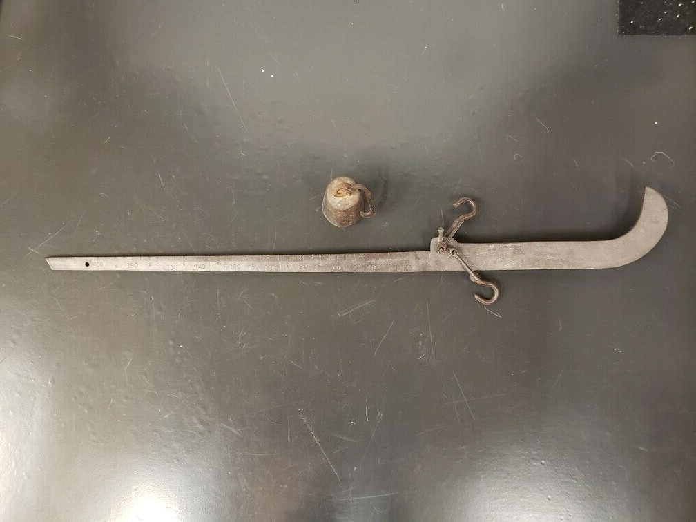 Early 20th Century American Peck, Stow & Wilcox Co. Cast Iron Hanging Beam Scale