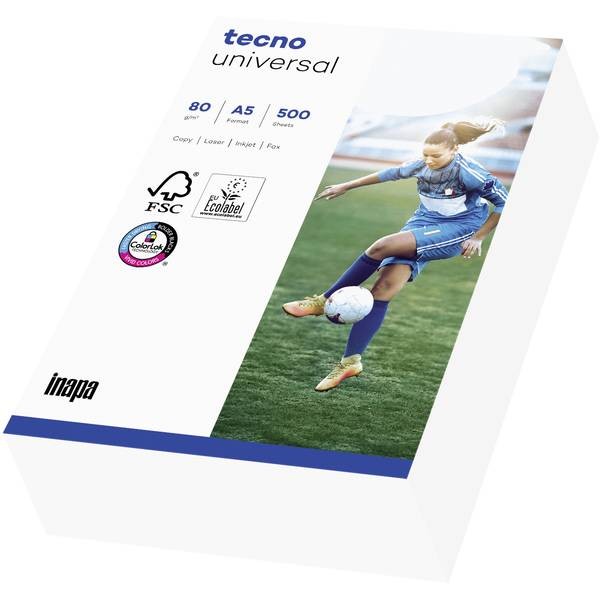 Inapa Tecno 2100011541 Universal Paper for DIN A5 Printers 80gsm
