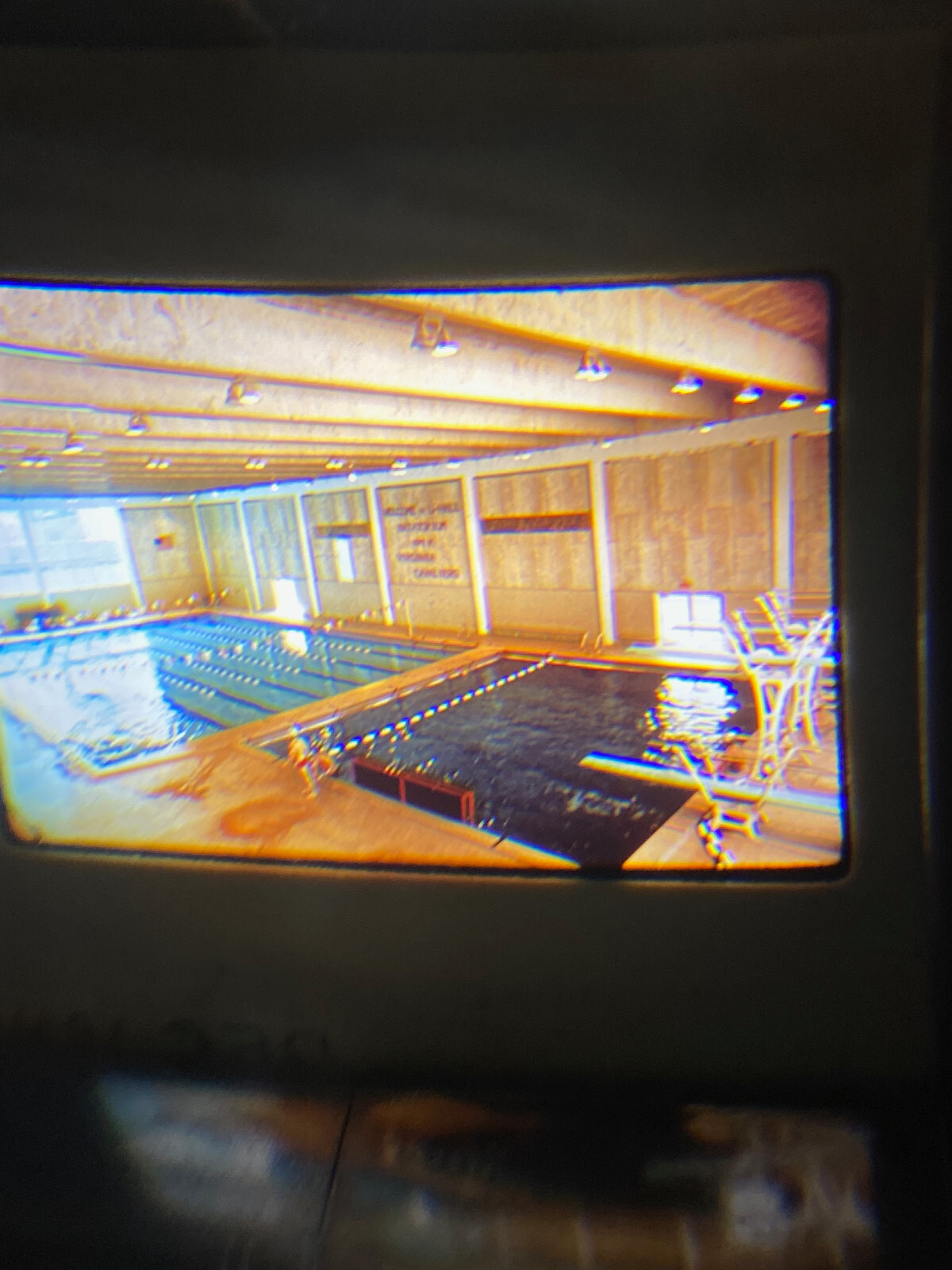 Vintage 1978 Photo Found 35mm University of Virginia U-Hall Pool Original