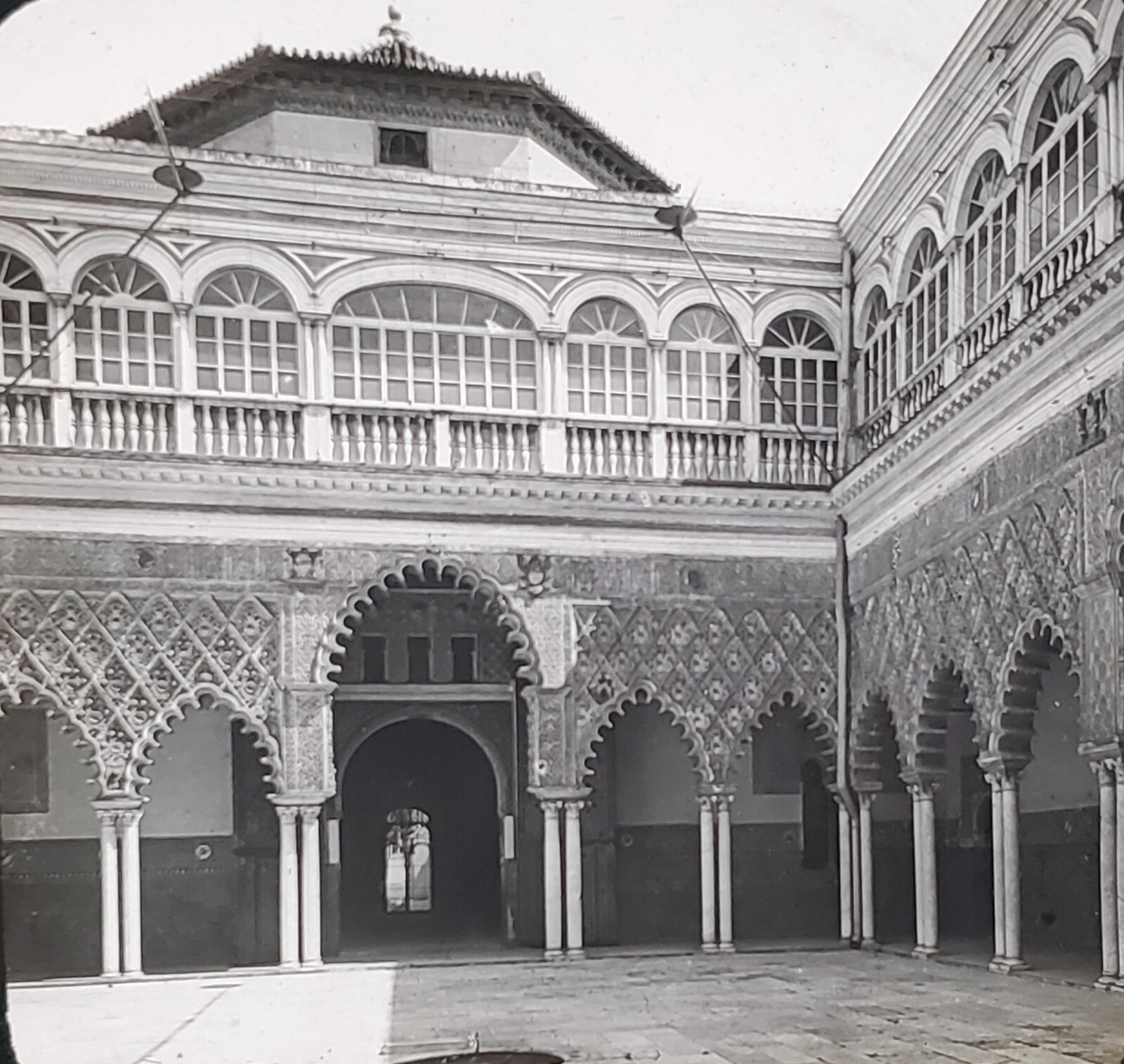 Porte du Salon des Ambassades (France??), c1890's Magic Lantern Glass Slide