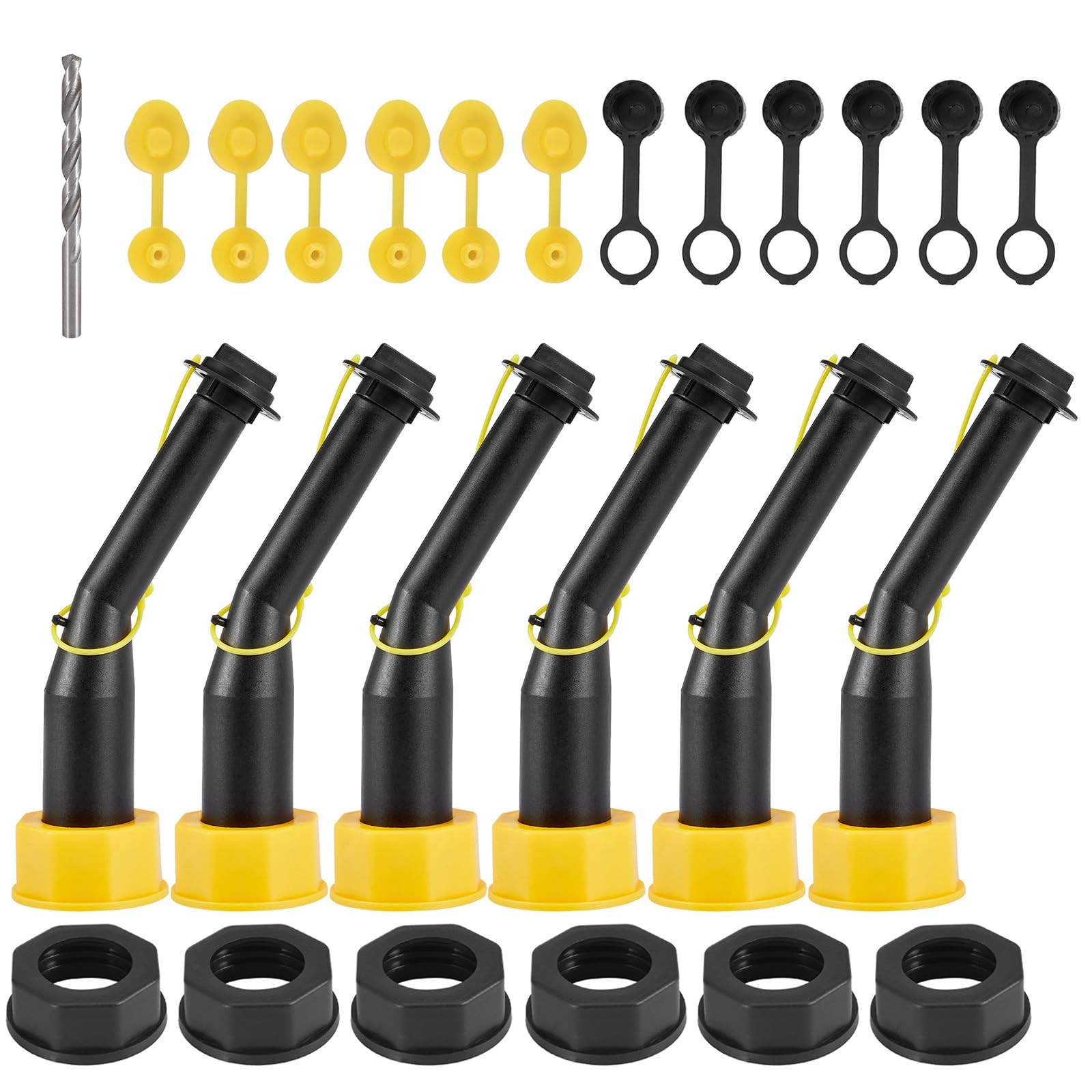 Gedlex Gas Can Spout Nozzle Set Replacement Universal Kit Leakproof yellow 