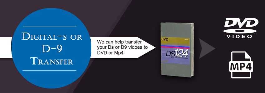 JVC Digital-S D9 Video Tape Transfer Convert Service to DVD or AVI, MP4 