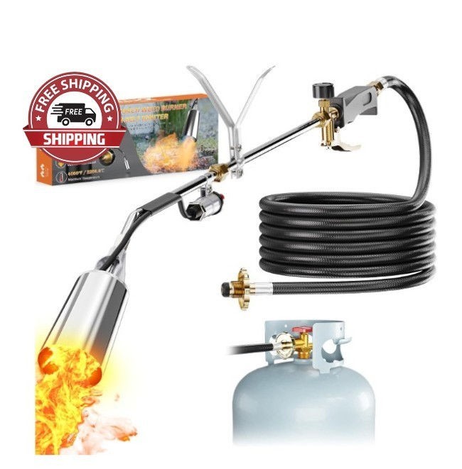 Quemador de malezas con soplete de propano, lanzallamas de 340.000 BTU