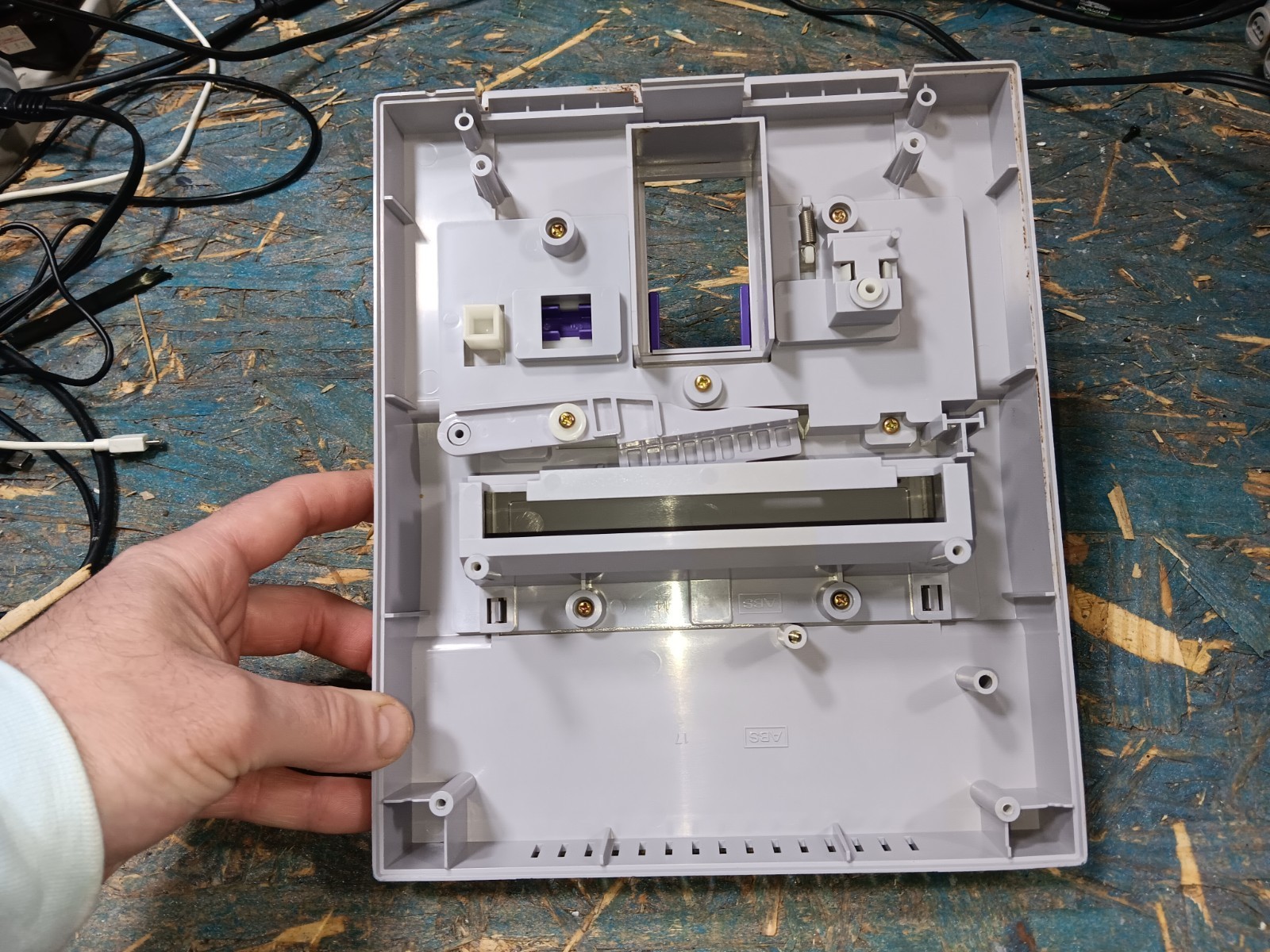 SNES SNS-001 EXACT-DARK-INTACT-COMPLETE TOP COVER #3-MARKS-DINGS-DIRT-SEE ALL