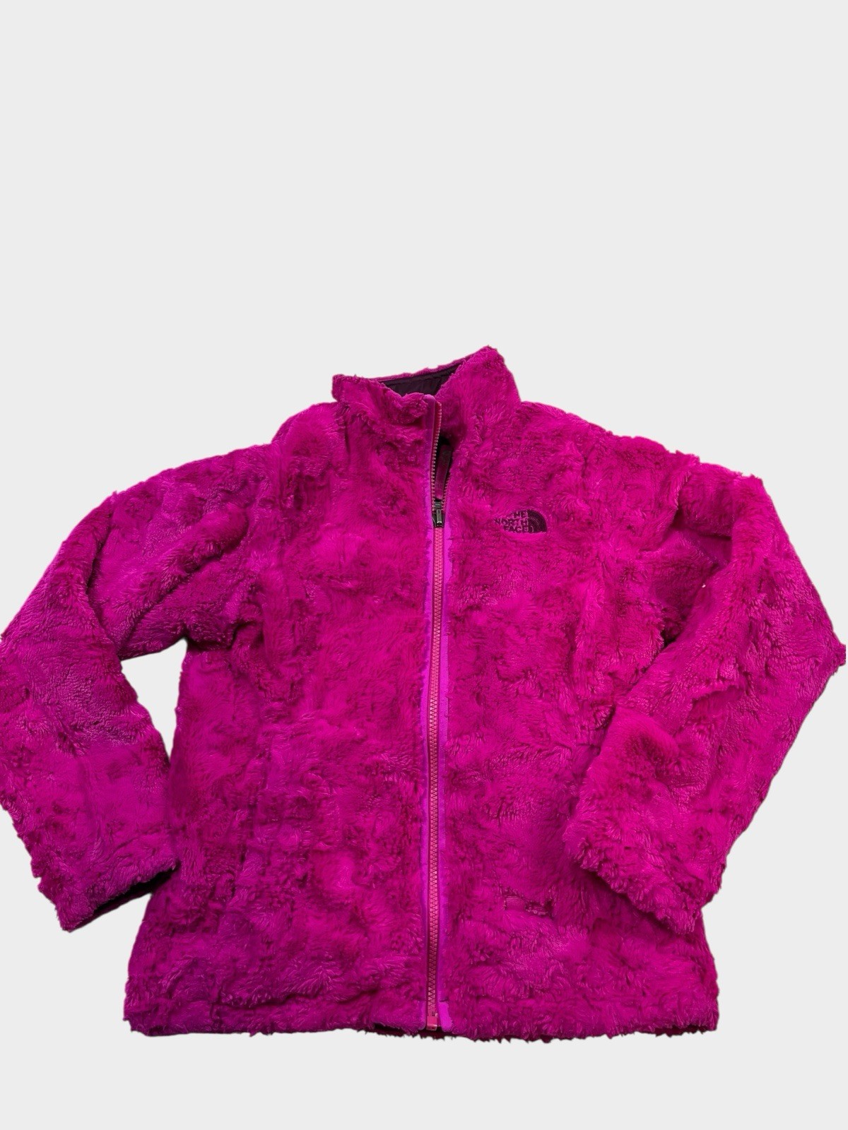 Pink North Face Mossbud Reversible Winter Jacket Girls Youth Size M Medium 10/12