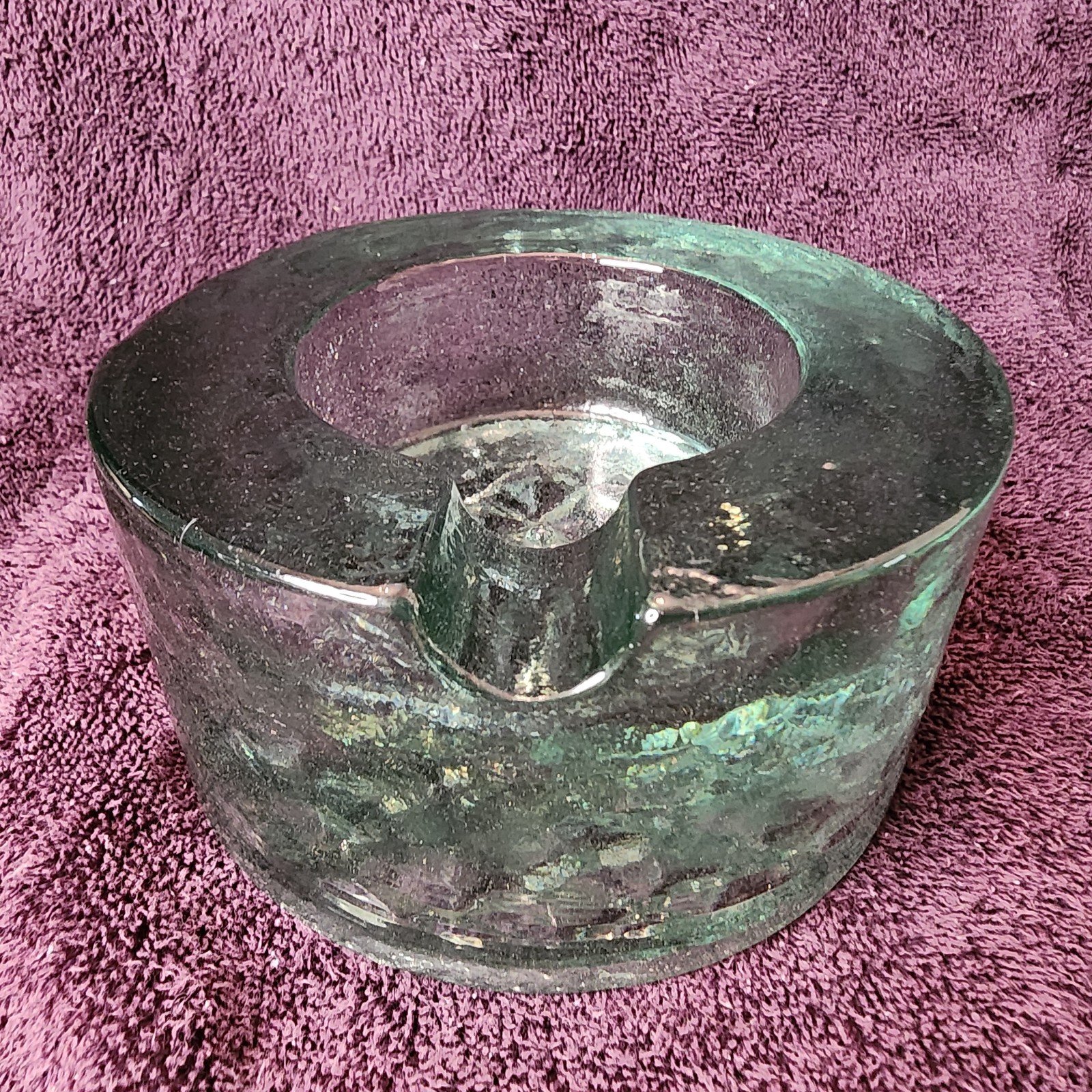 Large 1960's German Sculptural Glass Ashtray