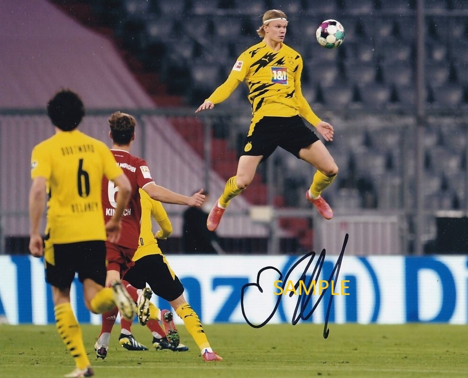 ERLING HAALAND #2 REPRINT 8X10 PHOTO AUTOGRAPHED SIGNED GIFT MANCHESTER SOCCER