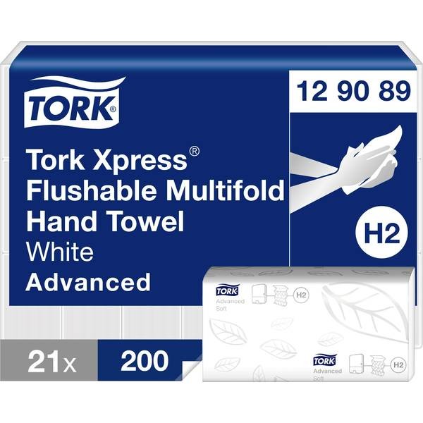 TORK 129089 Xpress® Paper Towels (L x W) 24cm x 21.3cm White 21pcs