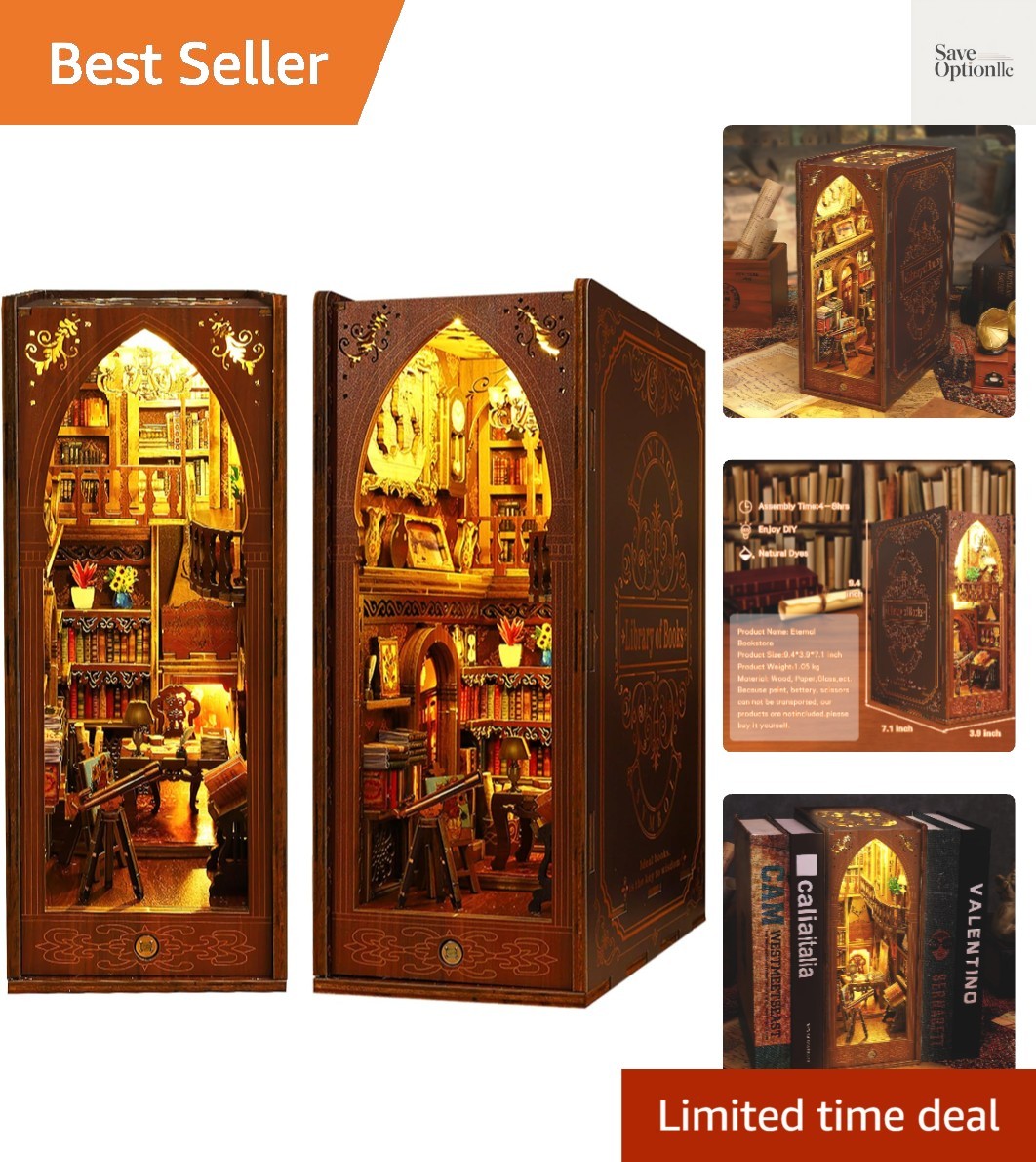 Book Nook Kit, DIY Dollhouse Booknook Bookshelf Insert Decor Alley, DIY Book ...