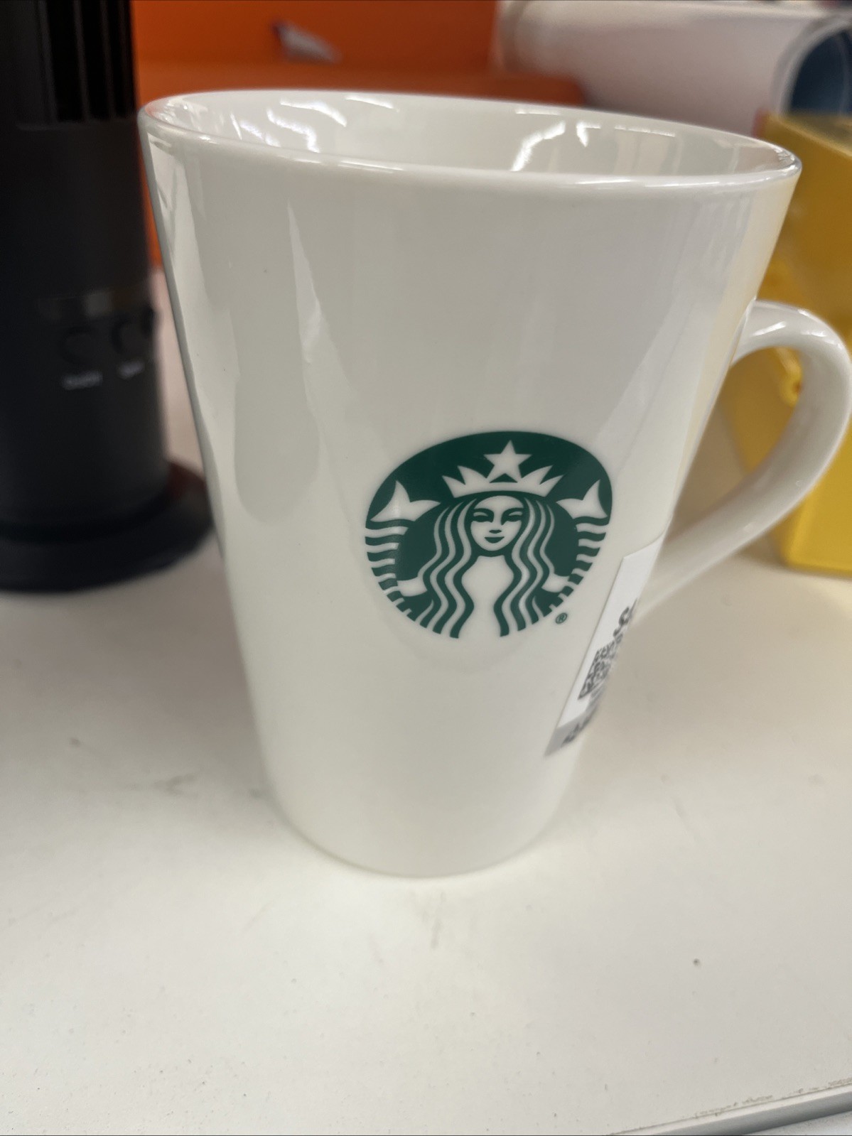 Starbucks 2016 Coffee Mug Cup Ceramic White Green Mermaid Logo 16oz.  