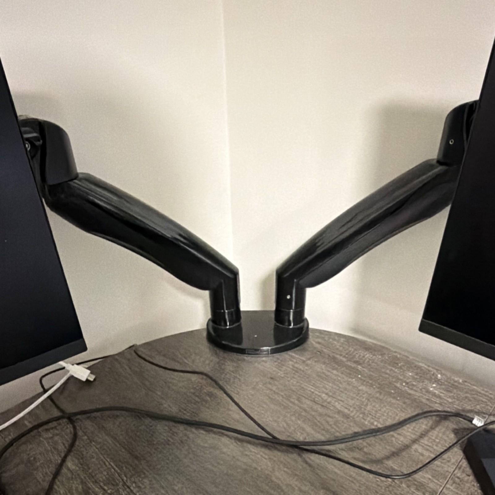 Dual Monitor Stand Tilt & Rotate Black VESA 100x100 mm for 2 Monitors