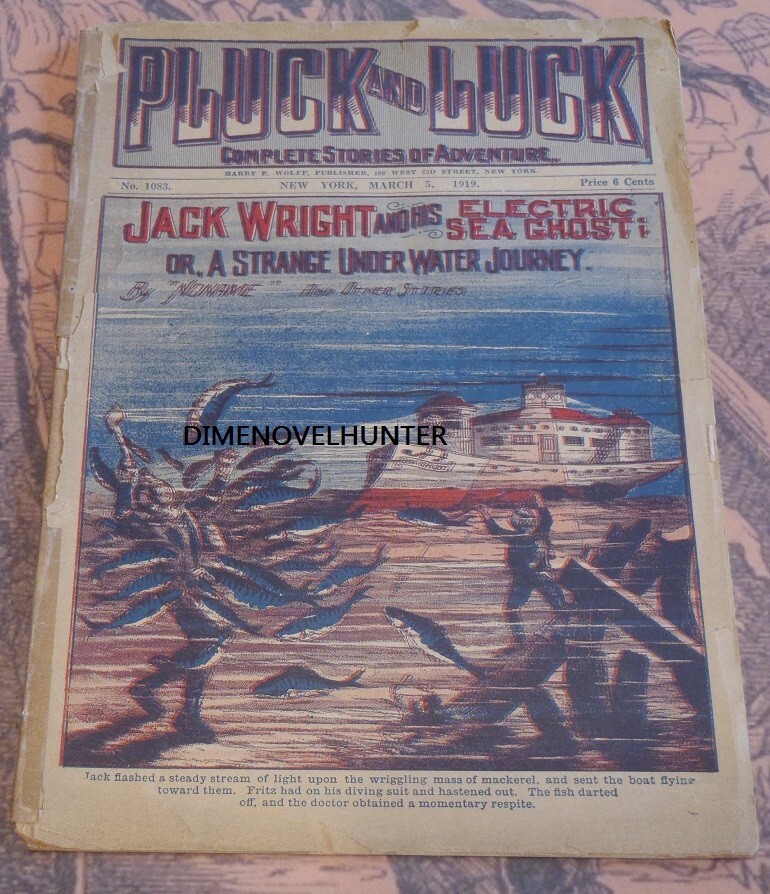 "NONAME" PLUCK AND LUCK WEEKLY #1083 JACK WRIGHT LUIS SENARENS SCI FI DIME NOVEL