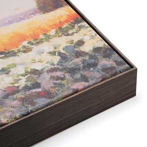 Floating Frame for 20x30 Stretched Canvas with 1.5" 20x30" Walnut wood-grain