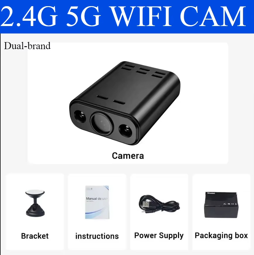 Indoor 5MP Security Mini Camera Night Vision 4H Battery Life Motion Detection Al